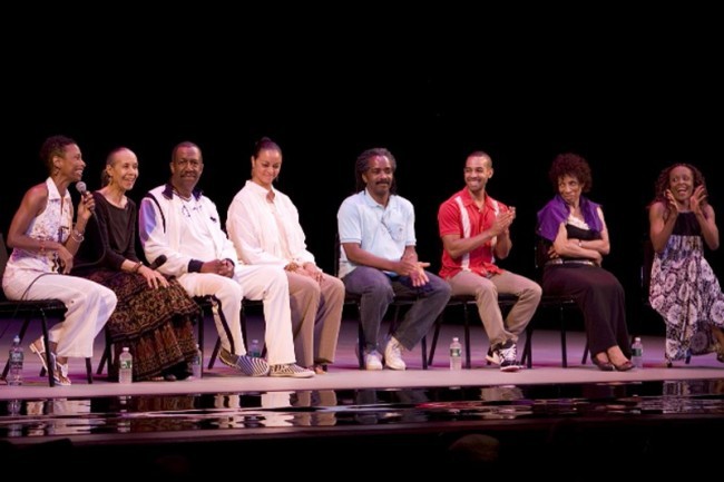 Alvin Ailey American Dance Theater  Alumns -( L to R) Ronnie Favors, Carmen de Lavallade, George Faison,  Donna Wood, Ralph Glenmore, Aubrey Lynch, Jackie Wolcott and Renee Robinson- Speak to the Audience After the 11am Performance.
