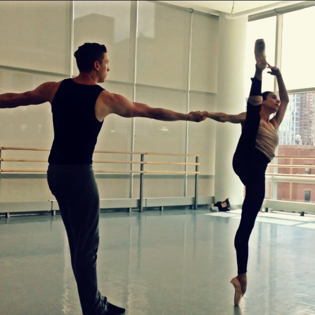 Rehearsal for Artemis. Pictured: Alessandra Ferri and Tobin Del Cuore, Courtesy of the Lar Lubovitch Dance Company