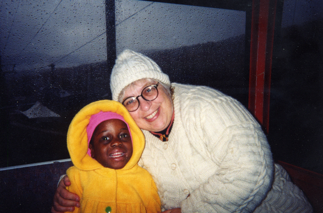 Photo of Michaela De Prince as a toddler with her mom Elaine DePrince