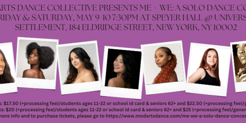 MODArts Dance Collective (MADC) presents Me < We: a solo dance concert
