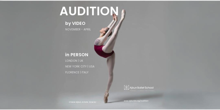 Ajkun Ballet Theatre Auditions in NYC, London & Florence (FEBRUARY 2025)