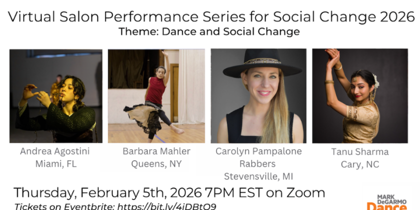 MDD Opens 16th Annual Virtual Salon Performance Series for Social Change on February 5, 2026