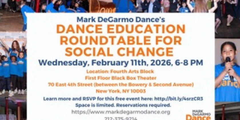 MDD&rsquo;s Dance Education Roundtable for Social Change 2026