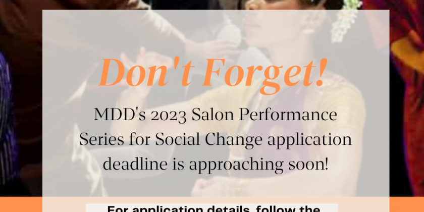 Call for Submissions: Mark DeGarmo Dance's 2023 Salon Performance Series (DEADLINE: OCT 31)