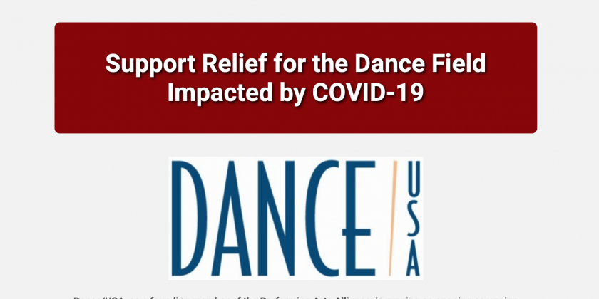 Latest News from Dance/USA  on COVID-19 Relief Options