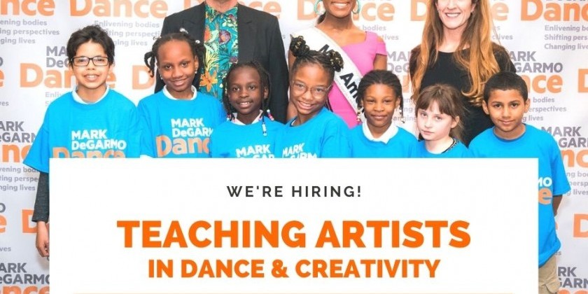 Mark DeGarmo Dance seeks Teaching Artist in Dance & Creativity (PART TIME)