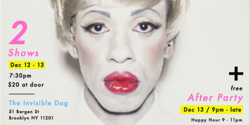 New Work To Premiere Dec 12-13 at Invisible Dog, Brooklyn NY