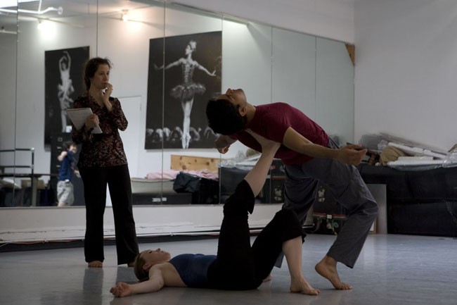 Watching Intently While Her Dancers Work