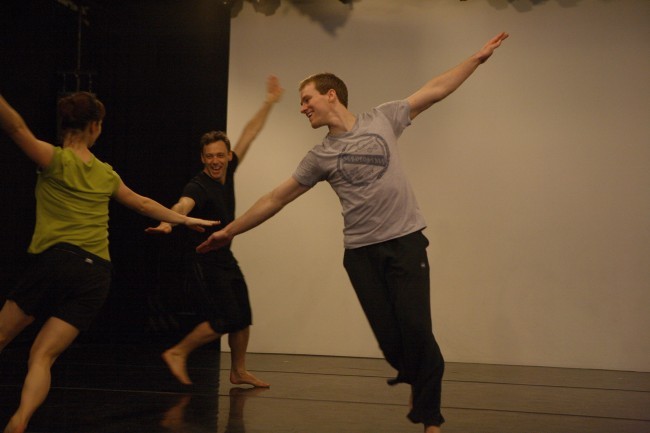 Ashley Browne (on floor) from left to right,Andrew Cook,Nicole Wolcott, and Larry Keigwin