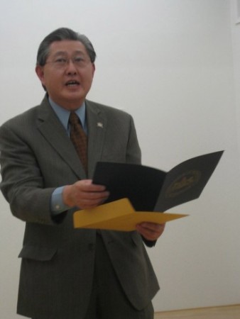 Harry Kao, Executive Director of the Governor's Committee on Asian-America Affairs, Reads Congratulations from Governor Rendell of Pennsylvania.