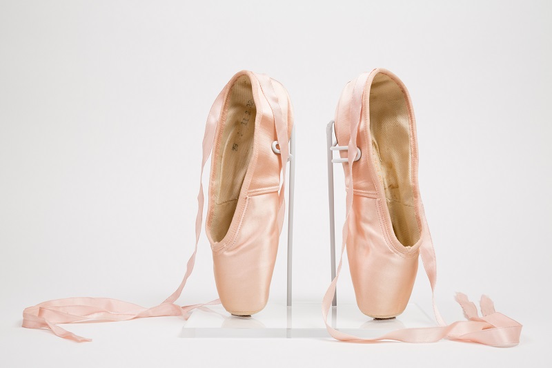 Capezio, â€œDuro Toeâ€ pointe shoes, 1941. Collection of The Museum at FIT, gift of David P. Dann. Photograph Â© The Museum at FIT.