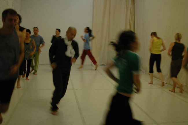 Ko Murobushi NY Butoh-Kan training session at CAVE photo by Yana Kraeva