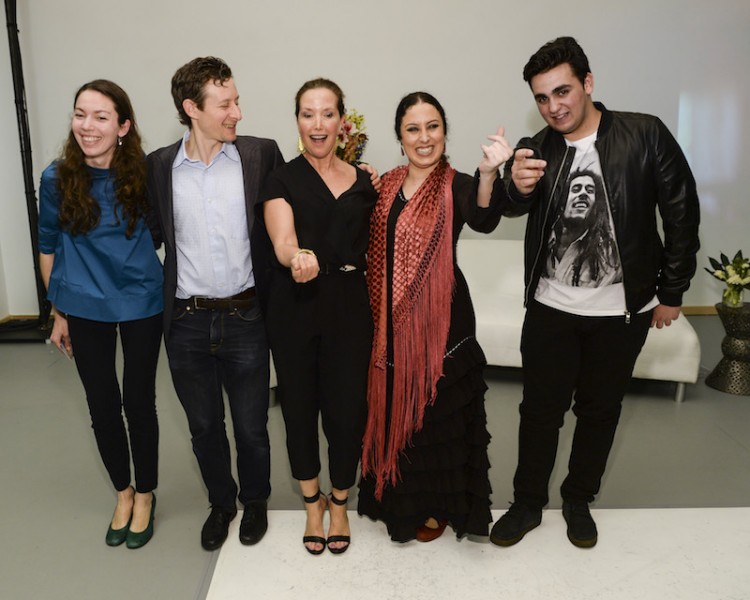 The Panelists, Host, and Guest Performers in an impromtu Flamenco Lesson.