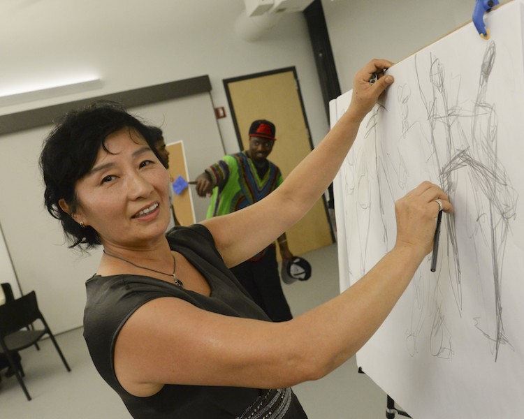 Hu Bing Works at Line Drawing as Chrybabie Cozy Dances