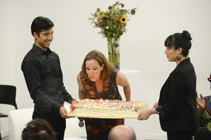 Blowing out the Candles of The Dance Enthusiast's Birthday Cake