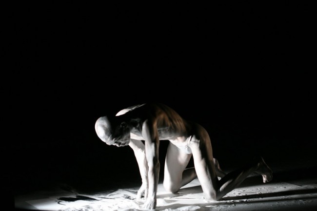 Quick Silver, Ko Murobushi at CAVE NY Butoh Festival, 2007  photo by Dola Baroni