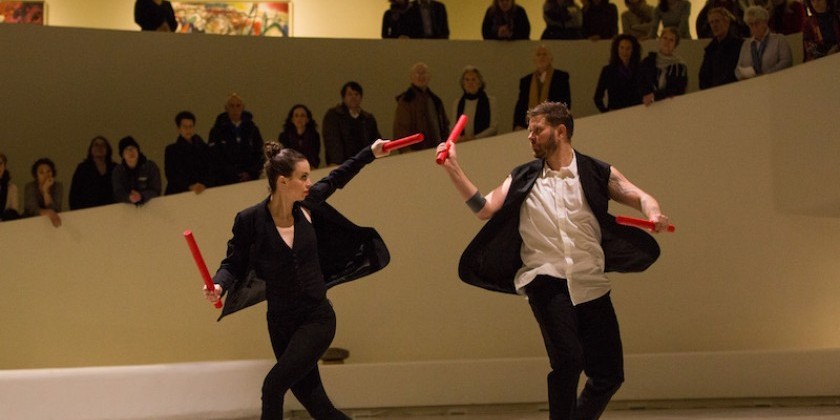 Impressions of: Michelle Dorrance with Nicholas Van Young in Works & Process Rotunda Project at the Guggenheim Museum