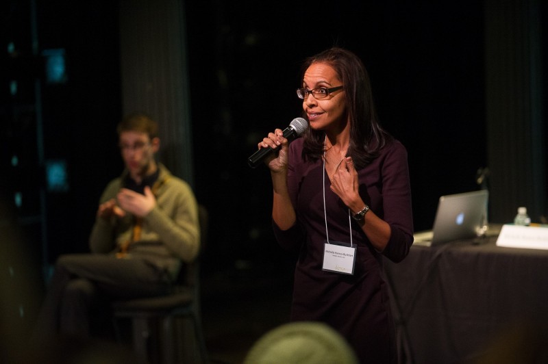 Former Dance/NYC director Michelle Ramos-Burkhart facilating