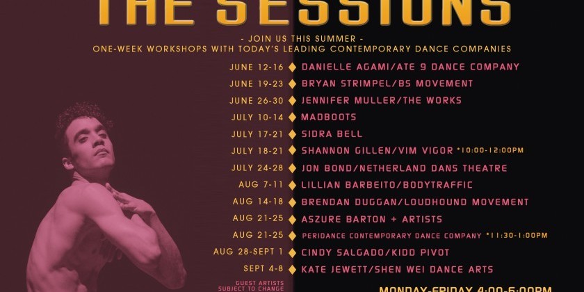 The Sessions: 1-Week workshops with leading contemporary dance companies