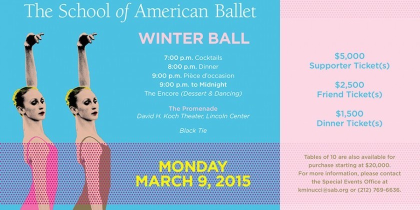 The School of American Ballet's 2015 WINTER BALL 