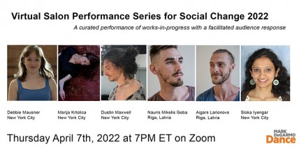 Mark DeGarmo Dance presents Salon Performance Series for Social Change 2022 (VIRTUAL)