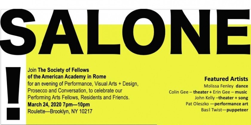 SALONE! A evening of performance, Prosecco, food + conversation