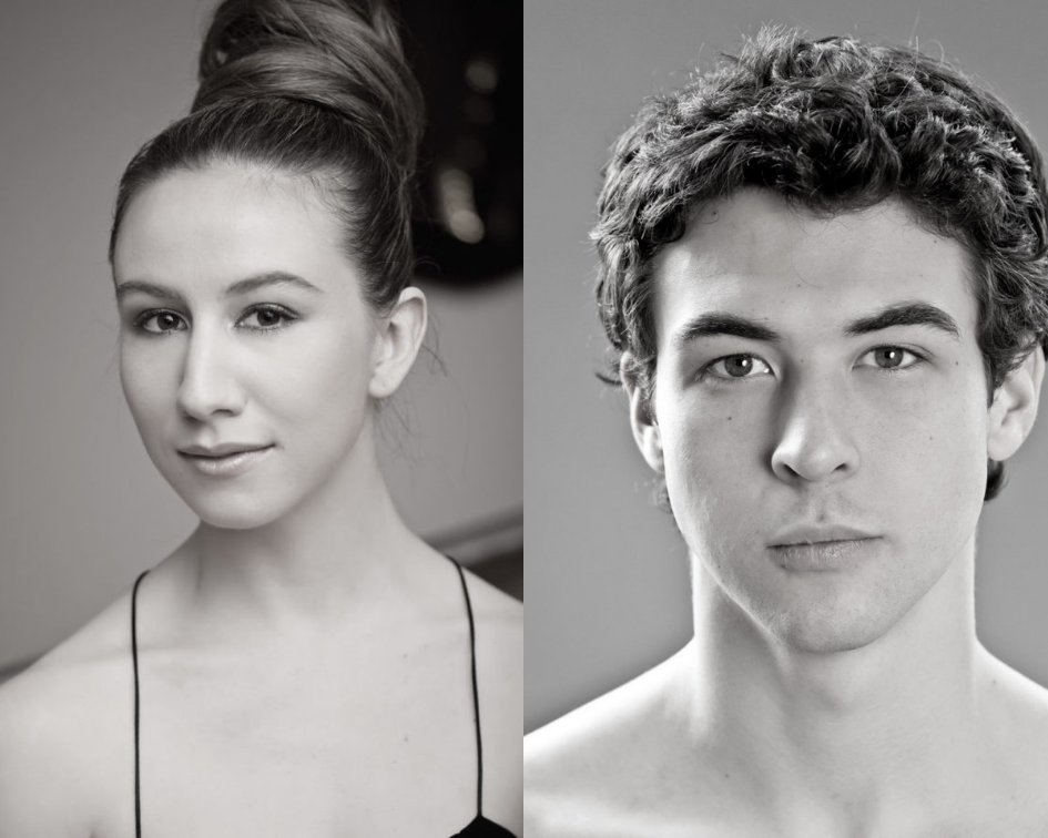 Black-and-white headshots of Isabella Boylston and Thomas Forster