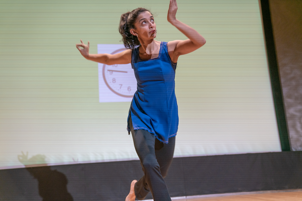 An Indian classical dancer demonstrates intricate arms