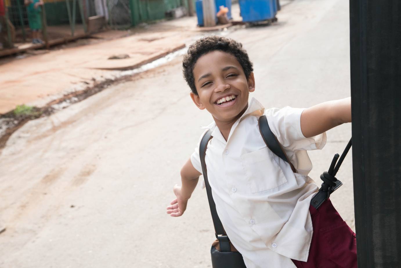 Carlos Acosta as a young boy in the movie version of his life